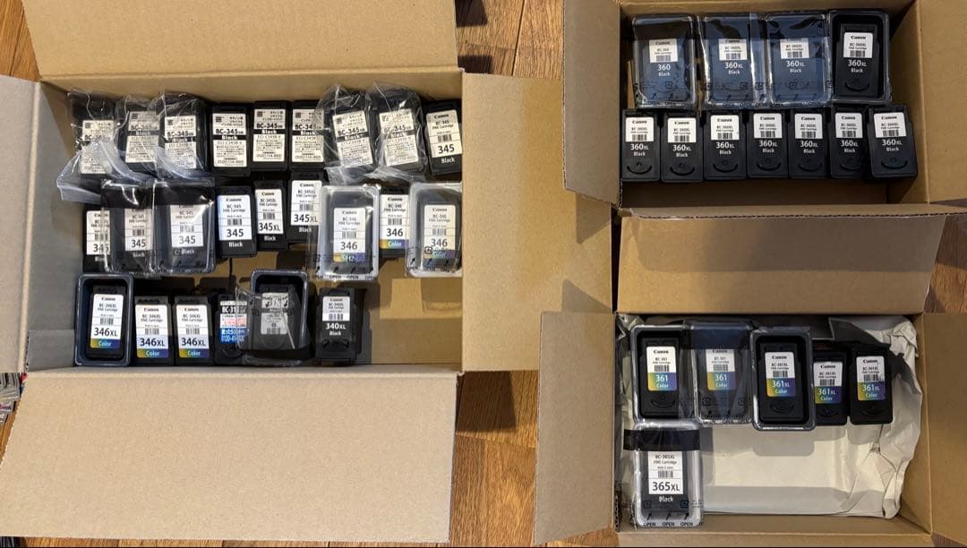 使用済みCanonインクカートリッジセット 43個 345,346,360他