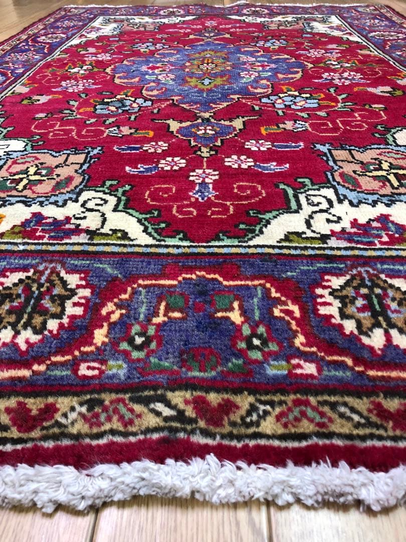 ペルシャ絨毯 ヴィンテージラグ 145×95cm 手織り オールドpersia