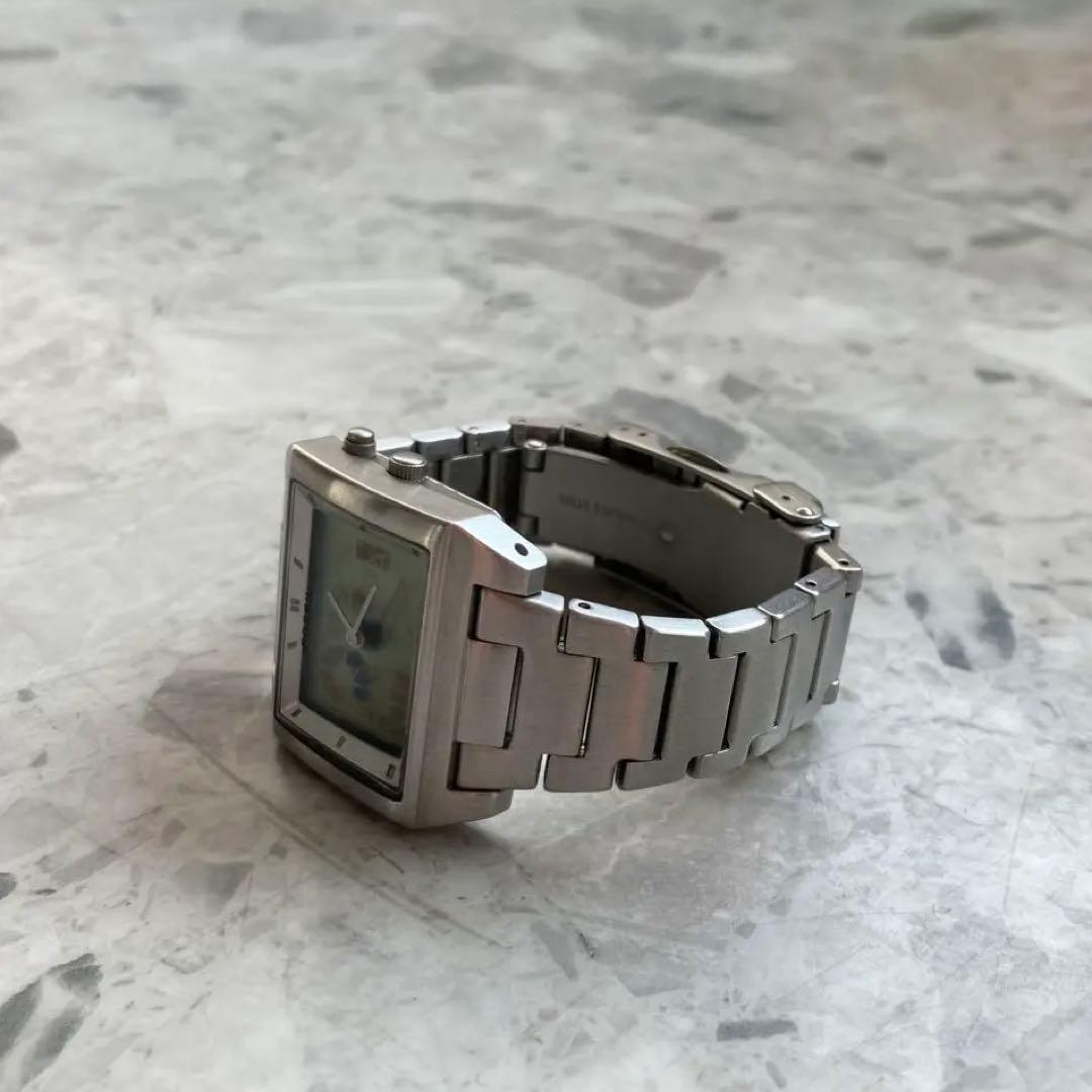 fossil big tic watch アナデジ y2k スクエア