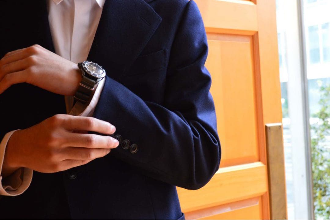 Comoli ネイビーフランネルスーツ　size1