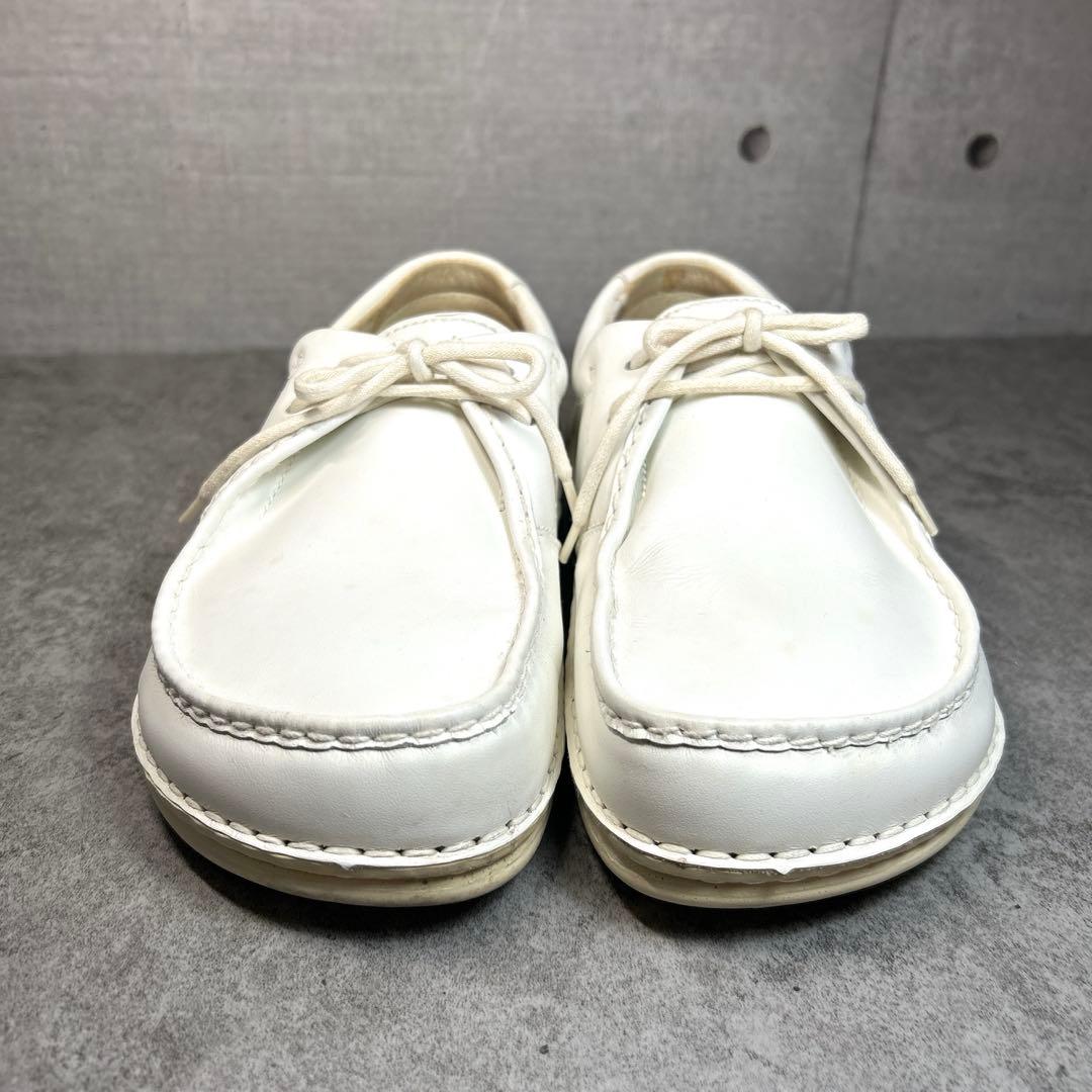 極美品【BIRKENSTOCK】パサデナ/チロリアンシューズ/レザー 革靴　白◎