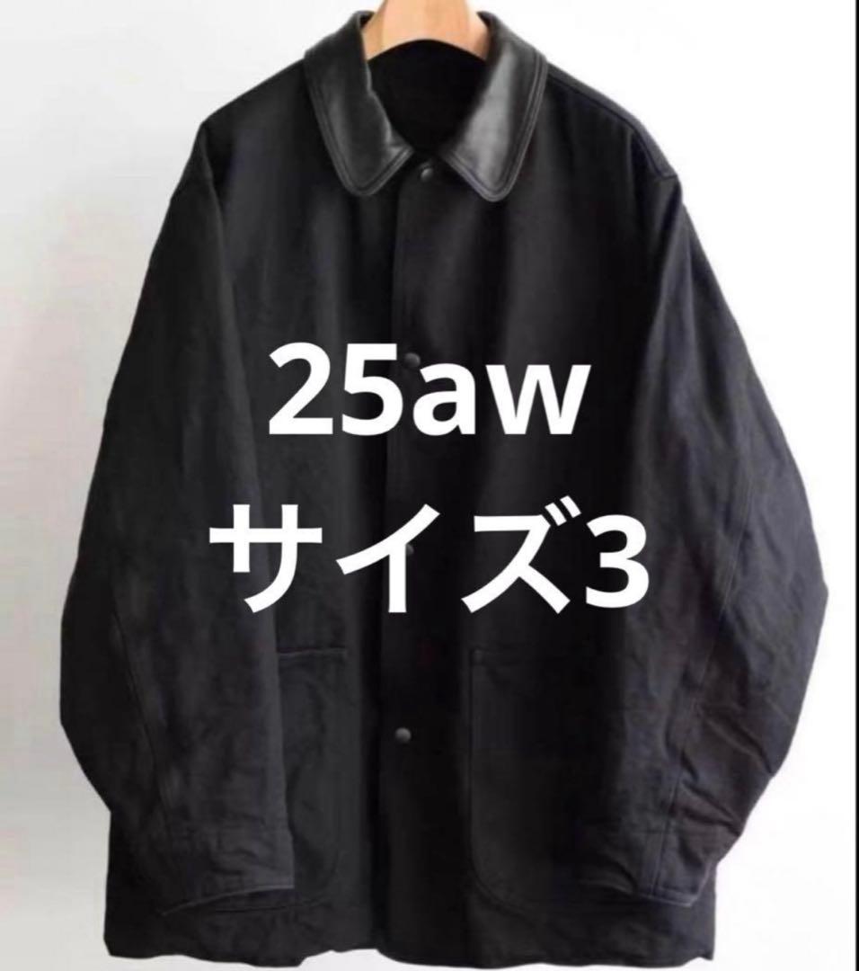 25AW SIZE3 COMOLI デニムレザーワークジャケット