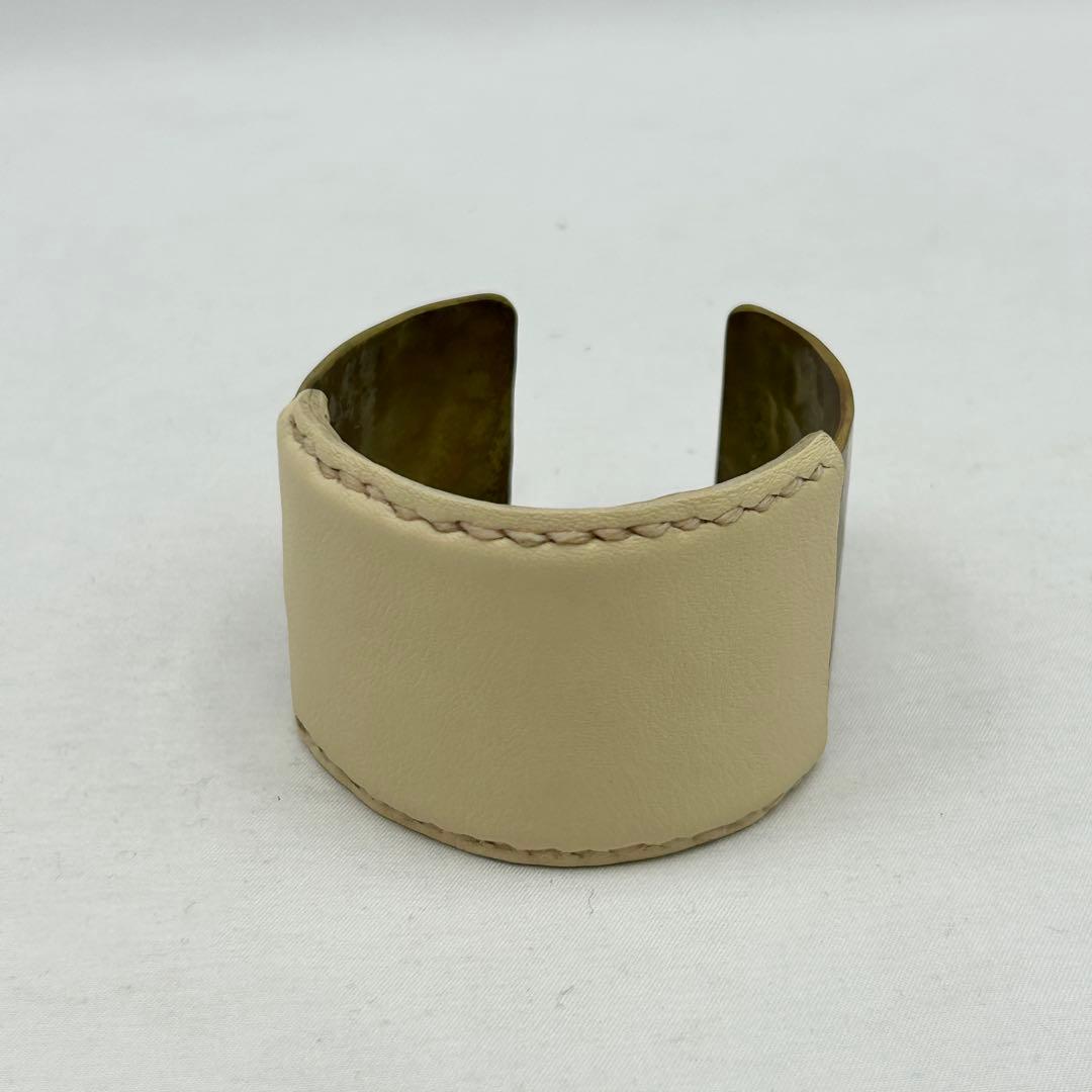 crescioni クレッシオーニ レザー バングル 金具 ゴールド 上品