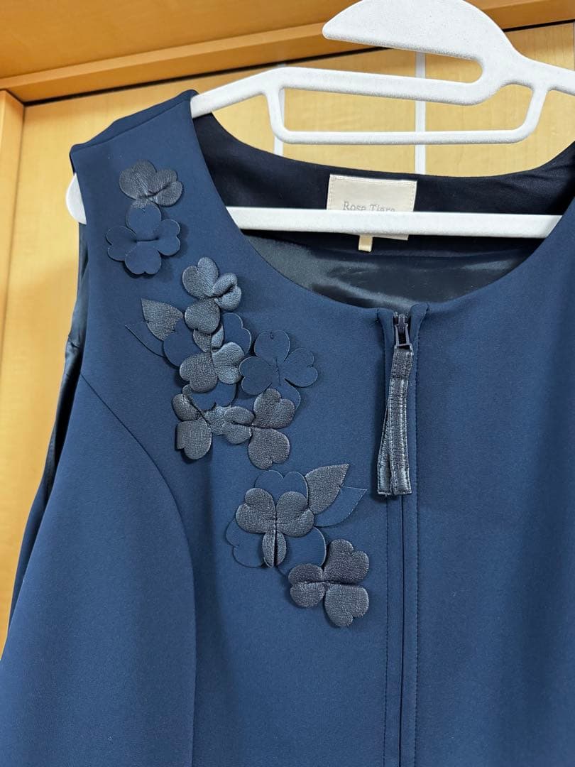 Rose Tiara 3Dフラワーモチーフ　ジャケット ワンピース 42