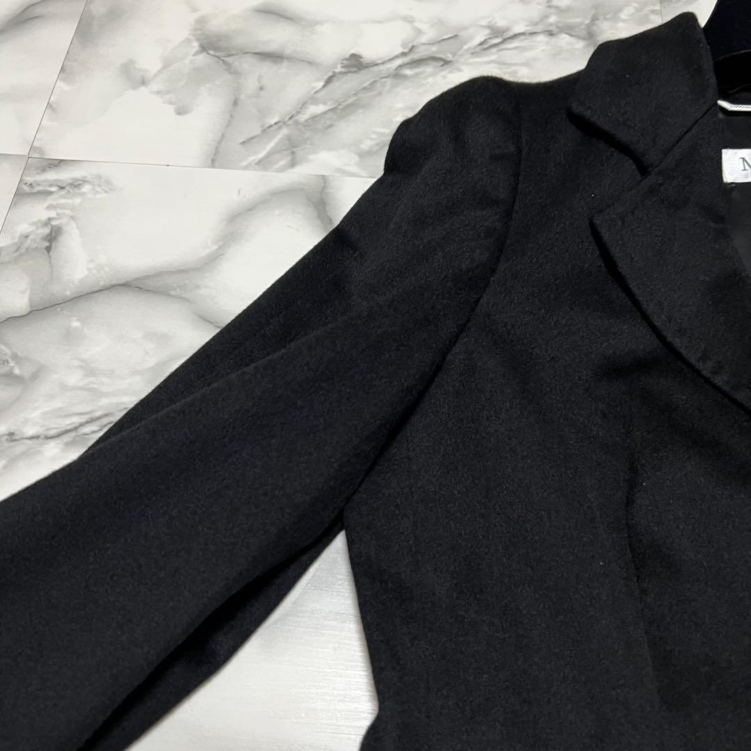 【美品】マックスマーラ　キャメル100% テーラードジャケット　白タグ　黒　44