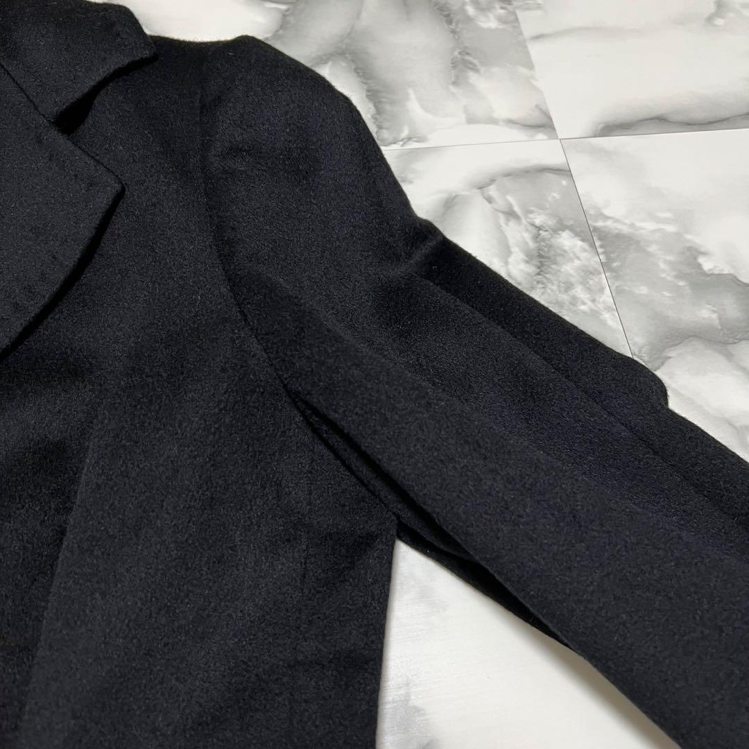 【美品】マックスマーラ　キャメル100% テーラードジャケット　白タグ　黒　44