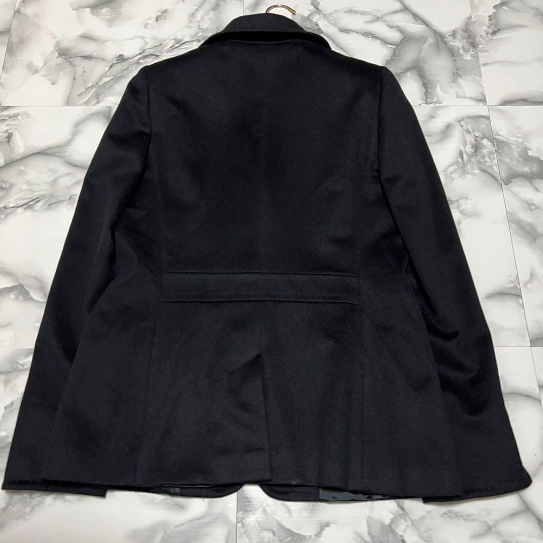 【美品】マックスマーラ　キャメル100% テーラードジャケット　白タグ　黒　44