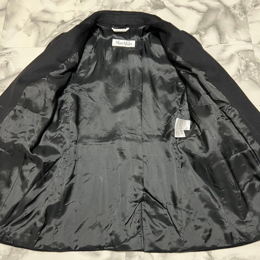 【美品】マックスマーラ　キャメル100% テーラードジャケット　白タグ　黒　44