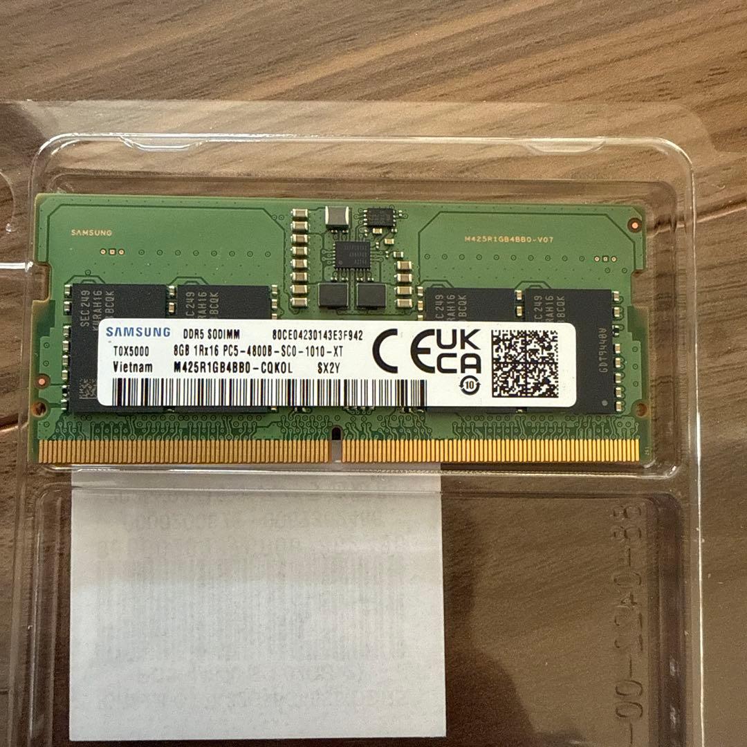 Samsung DDR5 8GB メモリ 4800MHz
