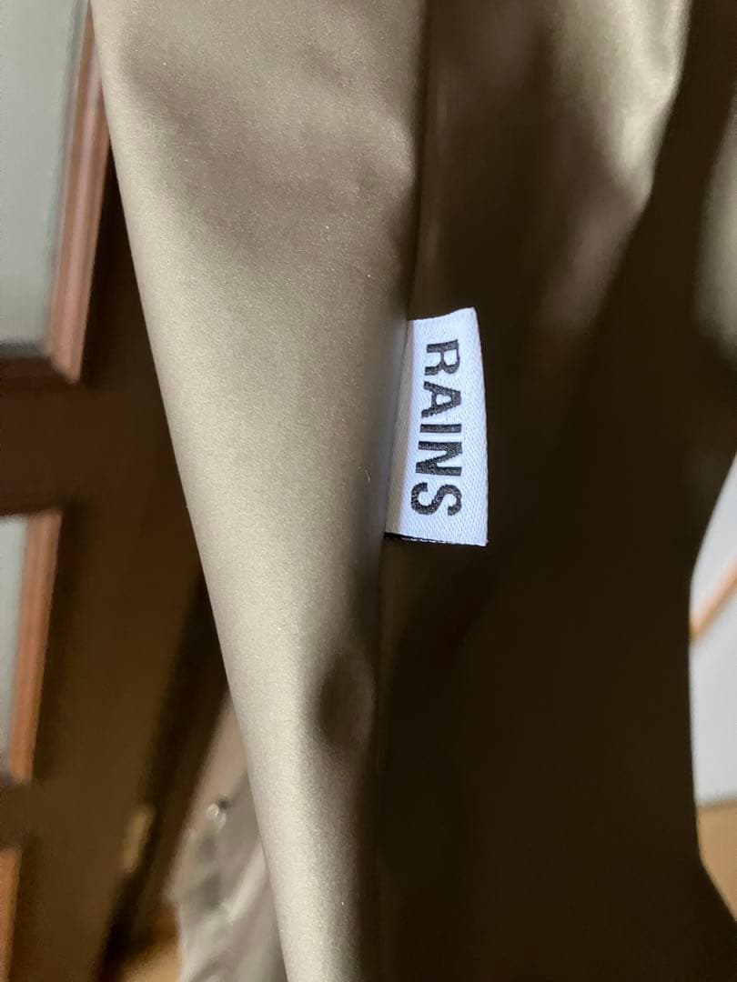 【RAINS】【レインズ】防水フード付きロングコート・オリーブグリーン