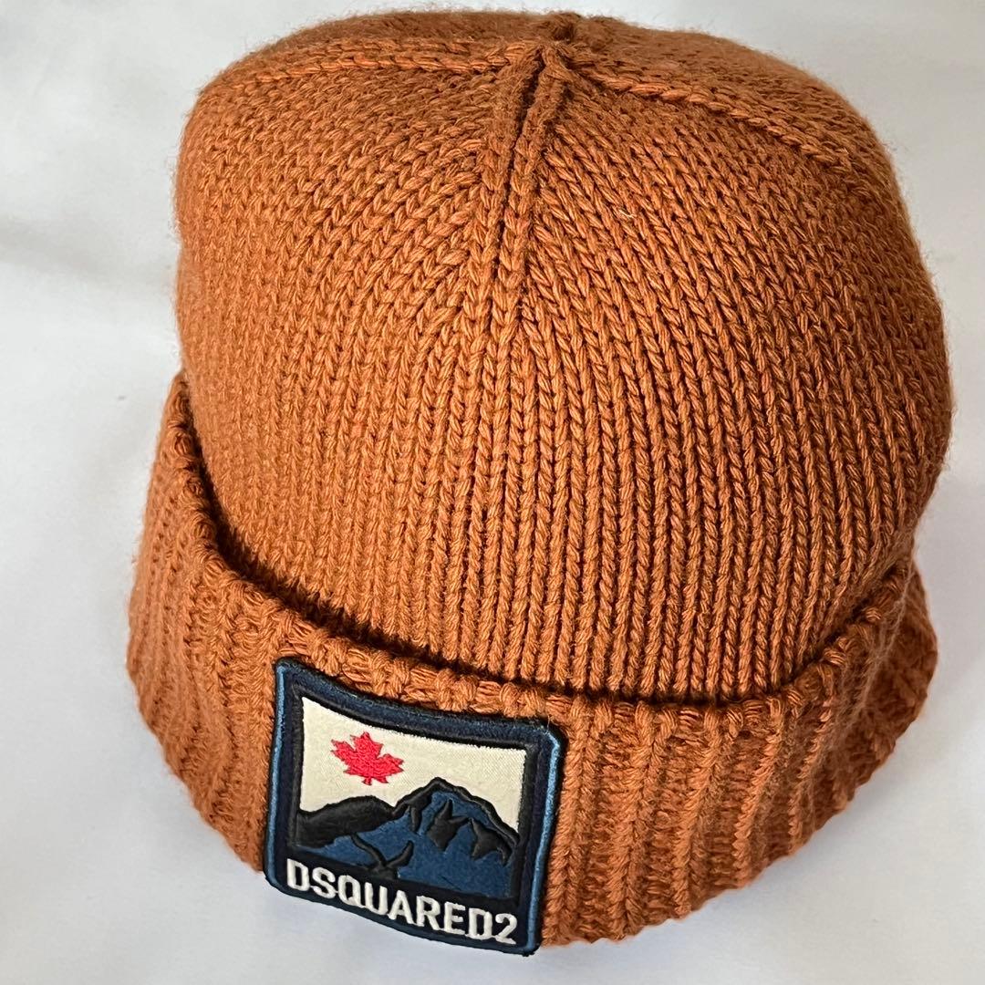 【未使用】DSQUARED2 ニット帽 オレンジ ウール