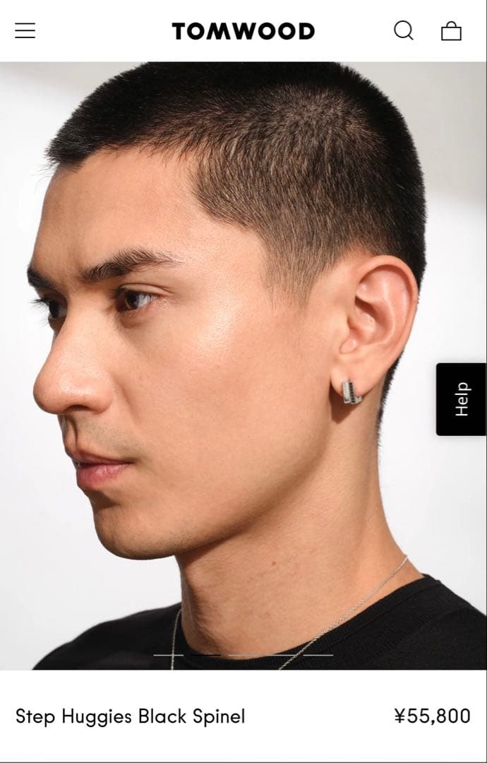 アクセサリー Step Huggies Black Spinel TOM WOOD