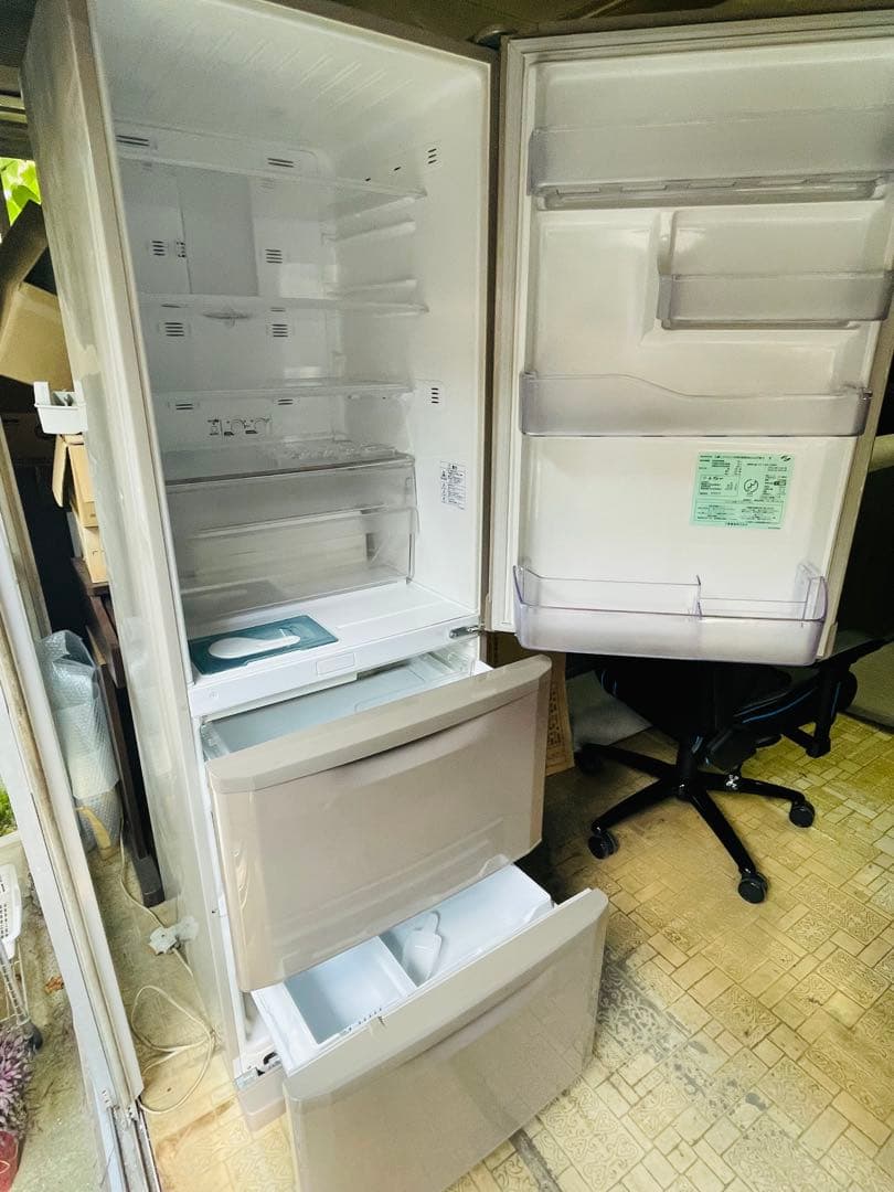 宮城県　三菱　ノンフロン冷凍冷蔵庫　MR-CU37M-C