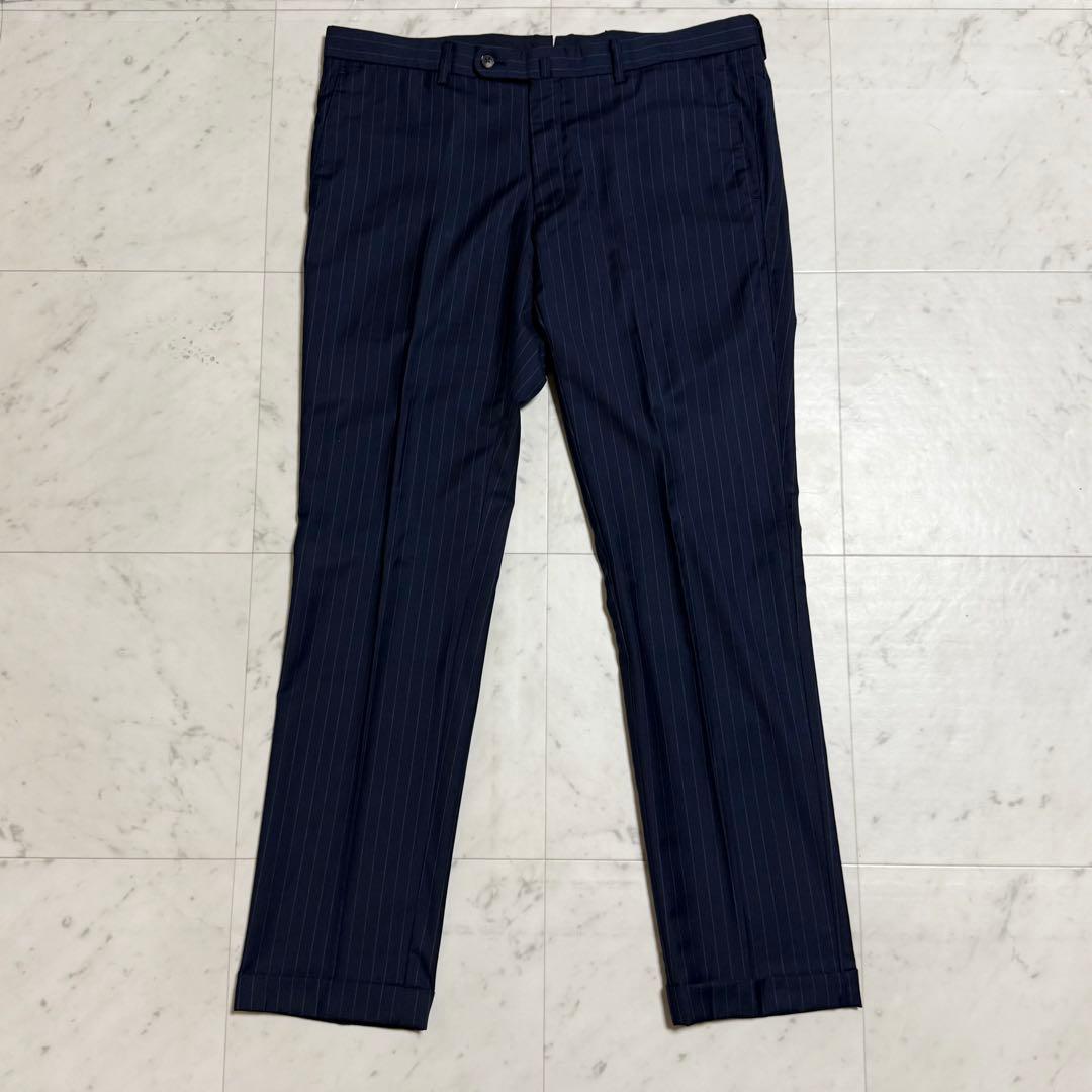 高級 ユニバーサルランゲージ × ロロピアーナ スーツ スーパー150’s 紺