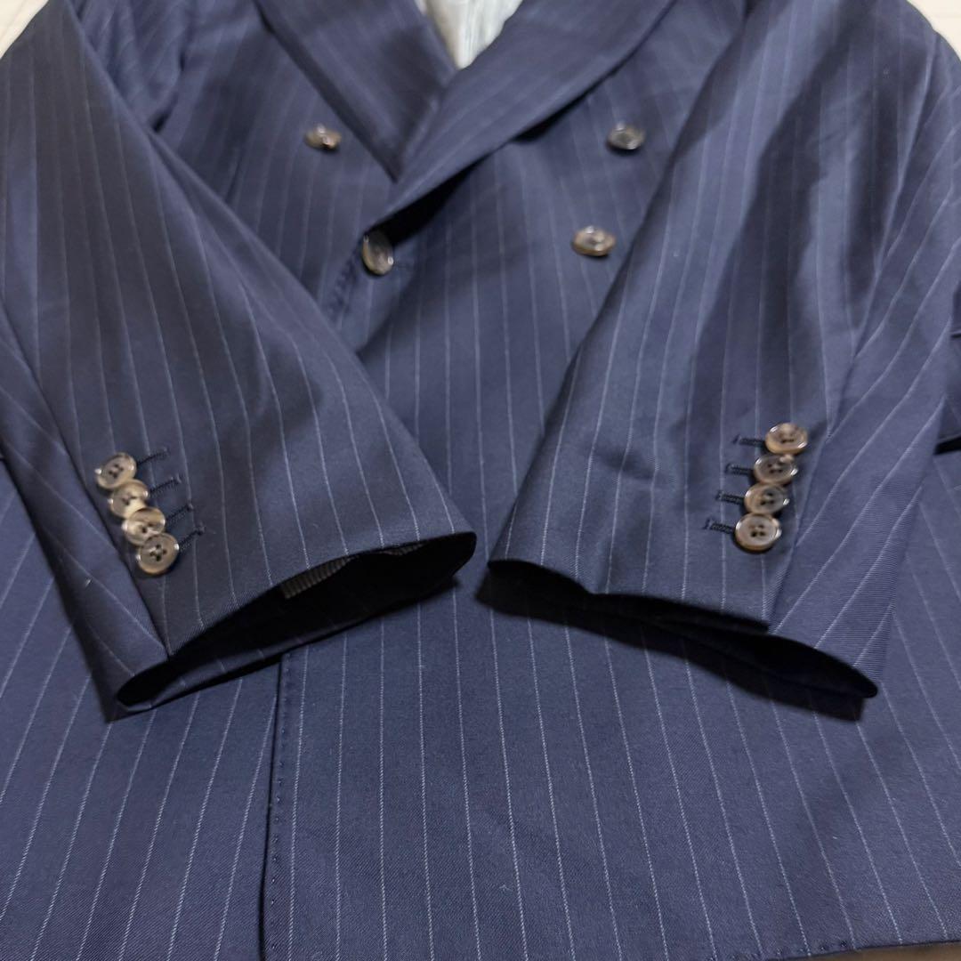 高級 ユニバーサルランゲージ × ロロピアーナ スーツ スーパー150’s 紺