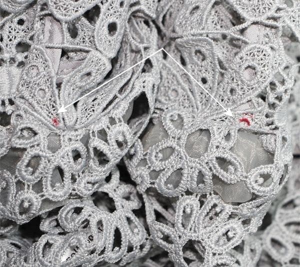 N*.様 セルフポートレイト ワンピース ギピュールレース グレー 花柄 UK1