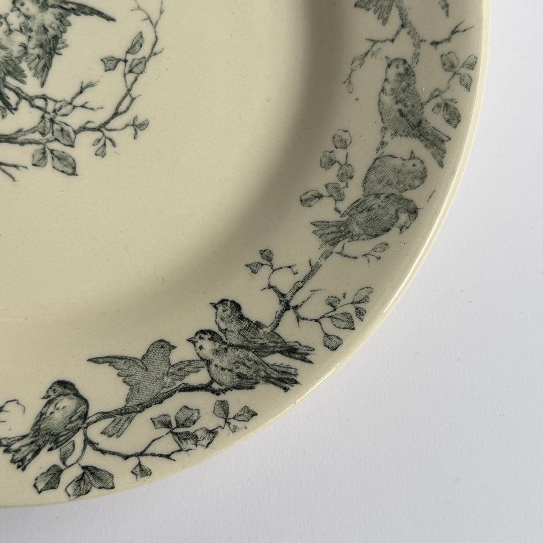 美品　フランスアンティーク　Gien AVIARY ディナープレート