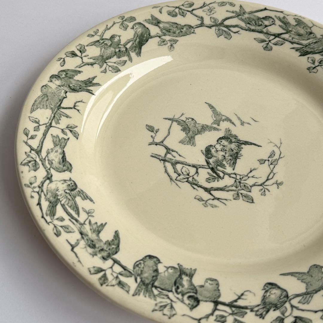 美品　フランスアンティーク　Gien AVIARY ディナープレート