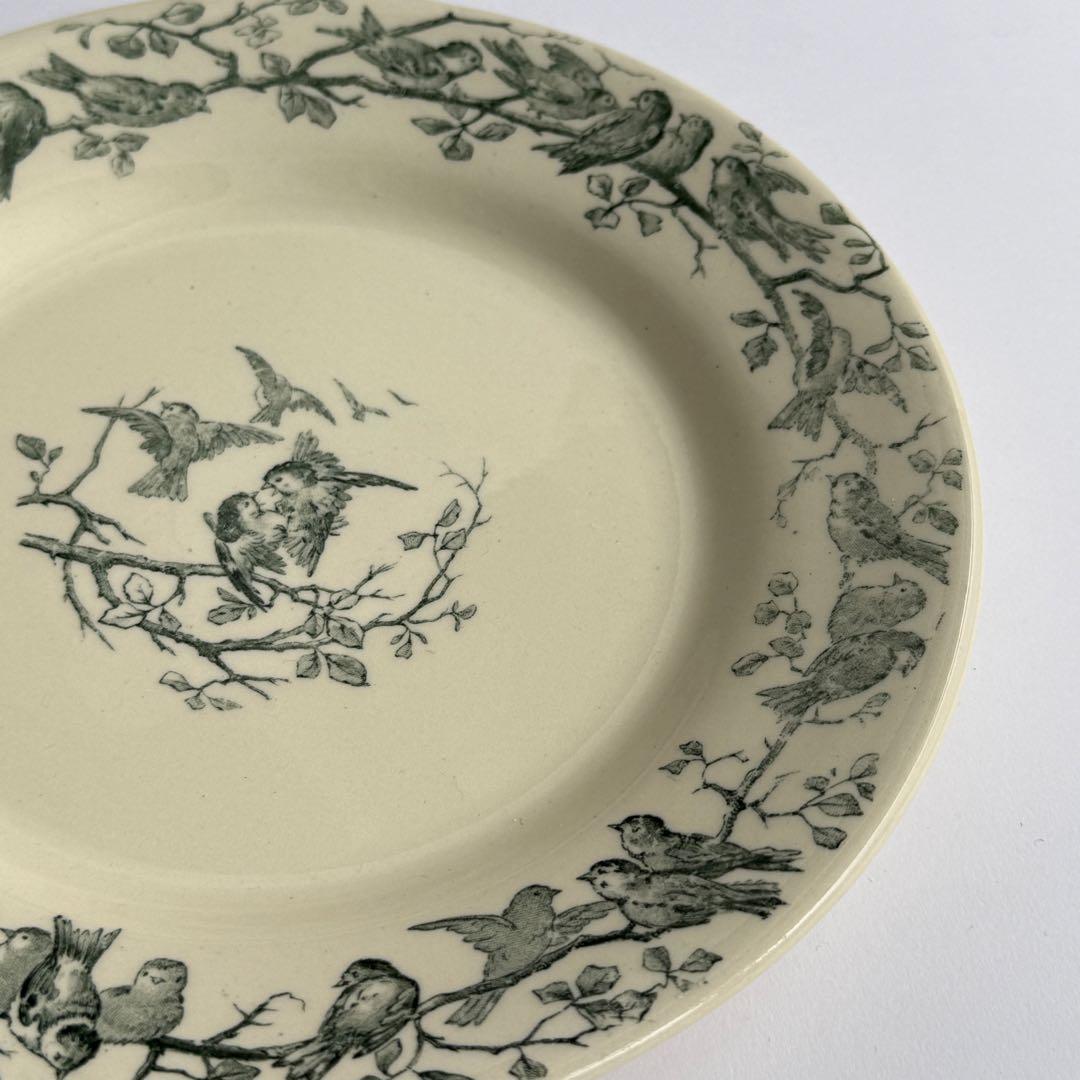 美品　フランスアンティーク　Gien AVIARY ディナープレート