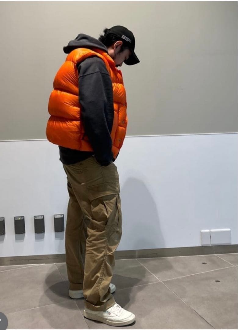 AVIREXダウンベスト オレンジ　サイズL