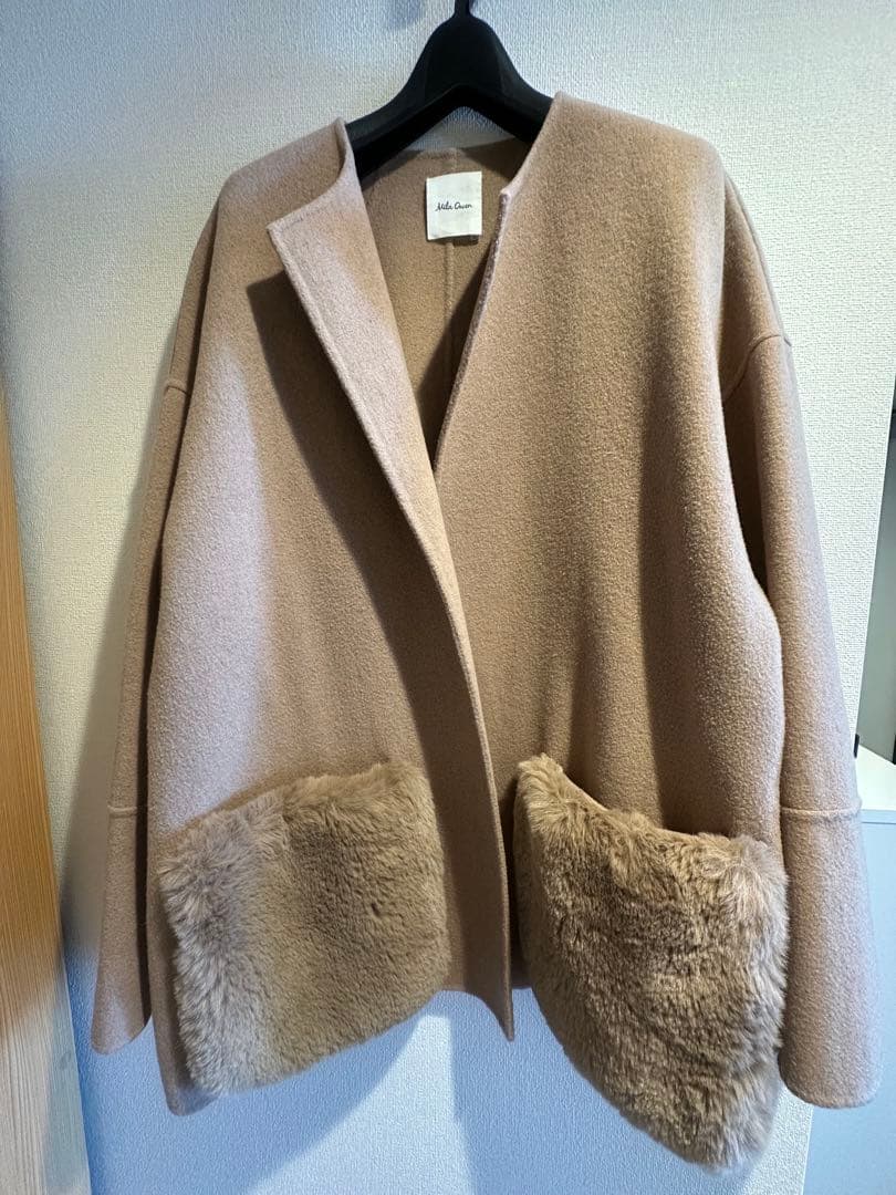 ミラオーウェン　2wayファーポケットリバーコート