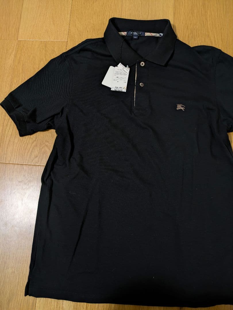 新品　バーバリー　ロンドン　ポロシャツ　XL　LL　ノバチェック　黒
