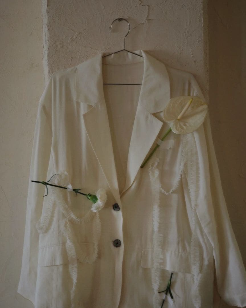 Andequal tulle pattern sheer jacket(新品)