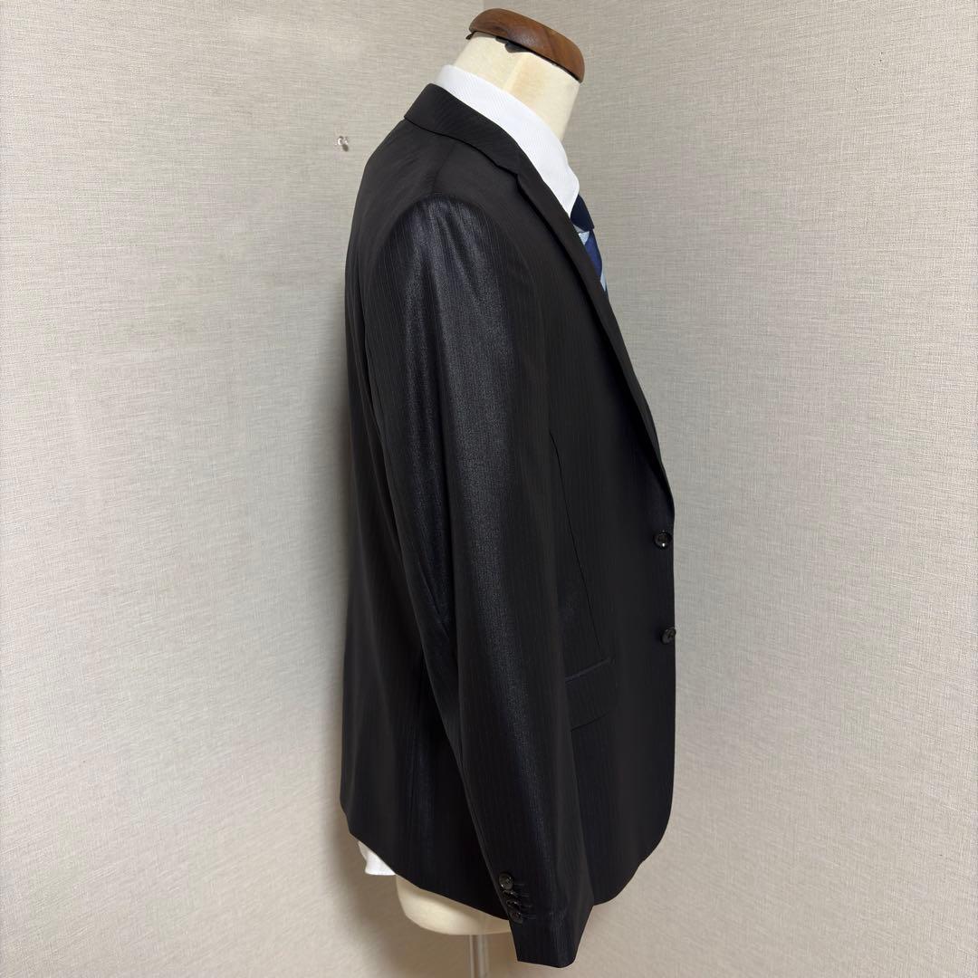 未使用 光沢 パーソンズフォーメン スリーピース スーツ ブラック AB6 花柄