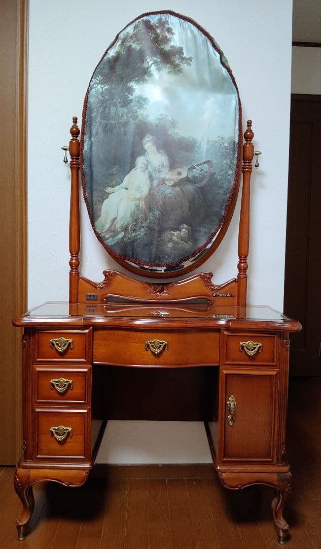 フランスミラー アンティーク木製ドレッサー ヴィンテージ ※要セット購入