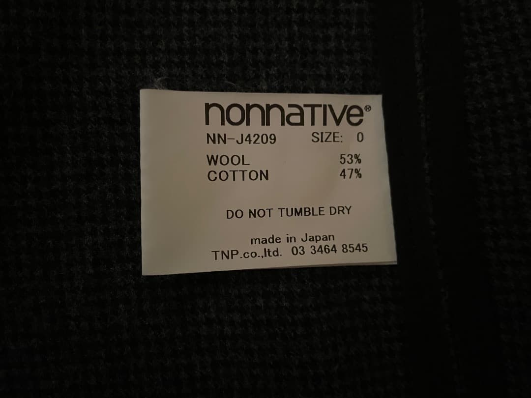 22aw美品！nonnative soldier jacket セットアップ 0