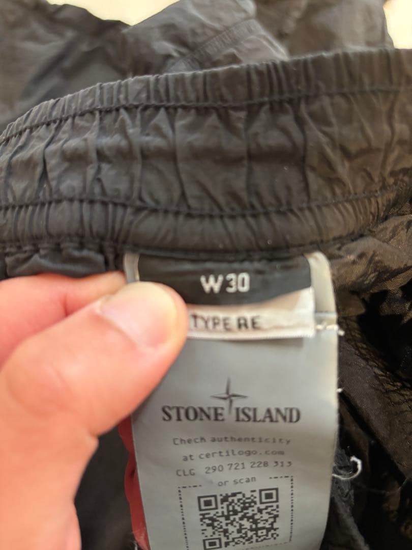 STONE  ブラックカーゴパンツ W30