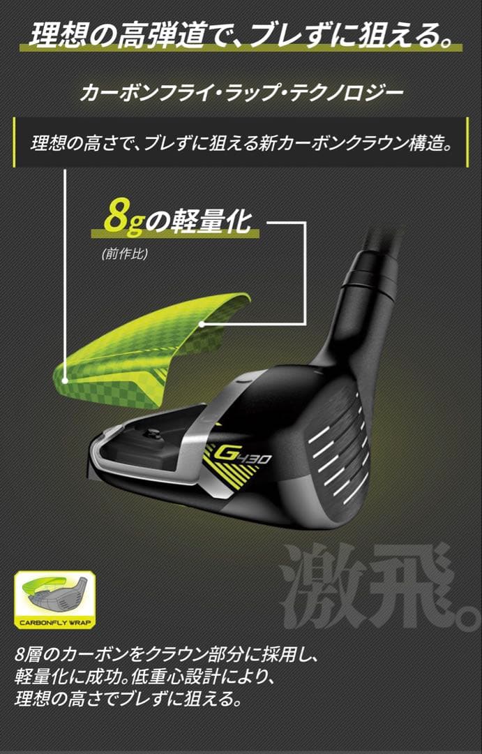 PING G430 ユーティリティ 19° ヘッドカバー付き3U