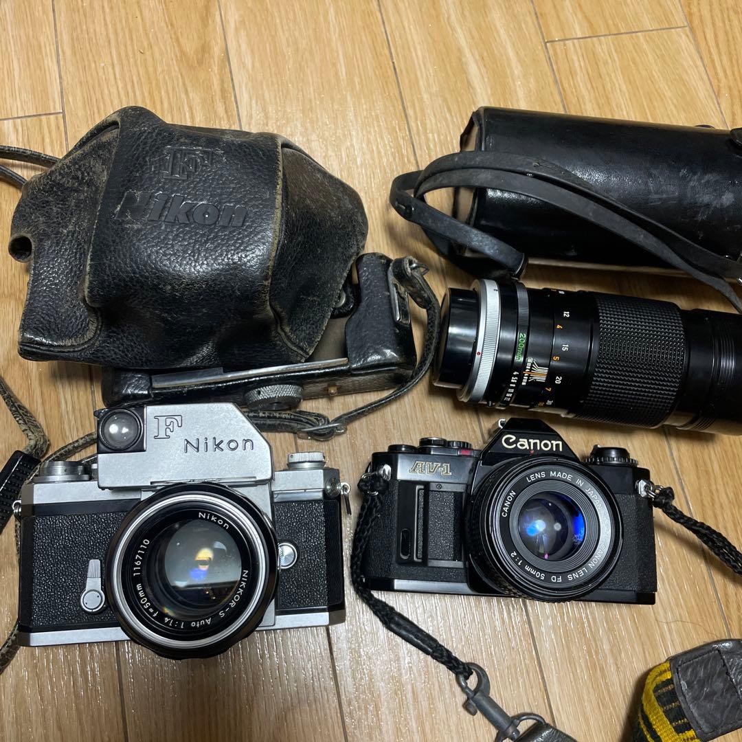 フィルムカメラ　ニコンF とキャノンAV-1 セット