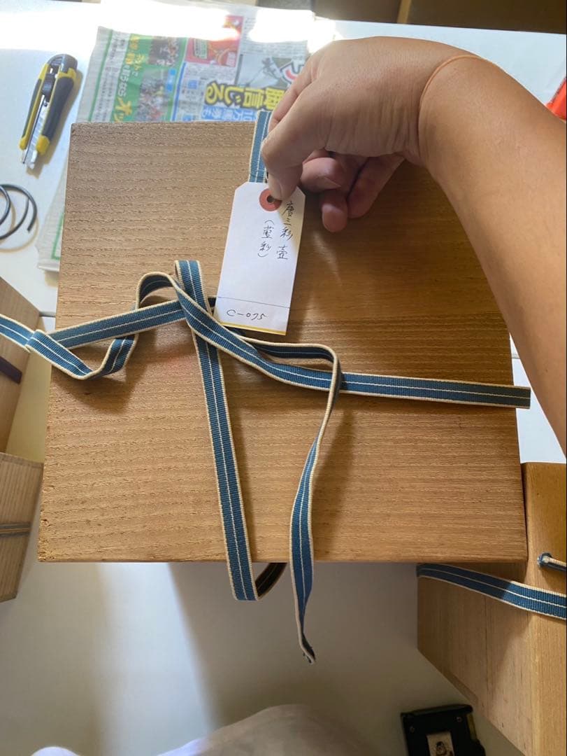 ‼️専用になりました‼️リサイクルFORT‼️new9/10唐物⑧‼️唐三彩藍彩壺箱入