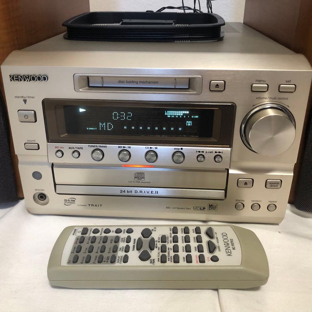 送料込★動作美品★KENWOOD RD-HD7MD リモコン付 CD/MD再生可