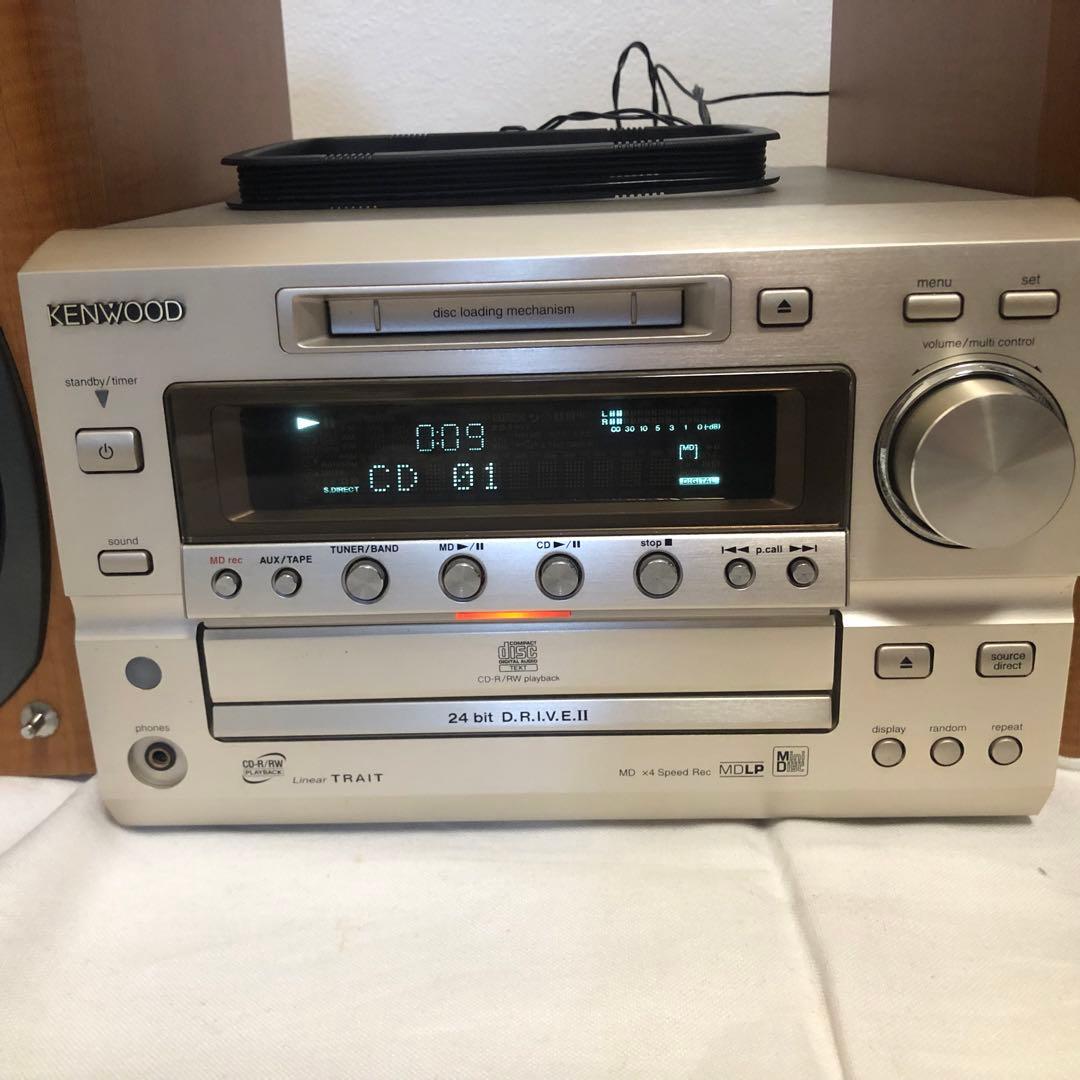 送料込★動作美品★KENWOOD RD-HD7MD リモコン付 CD/MD再生可