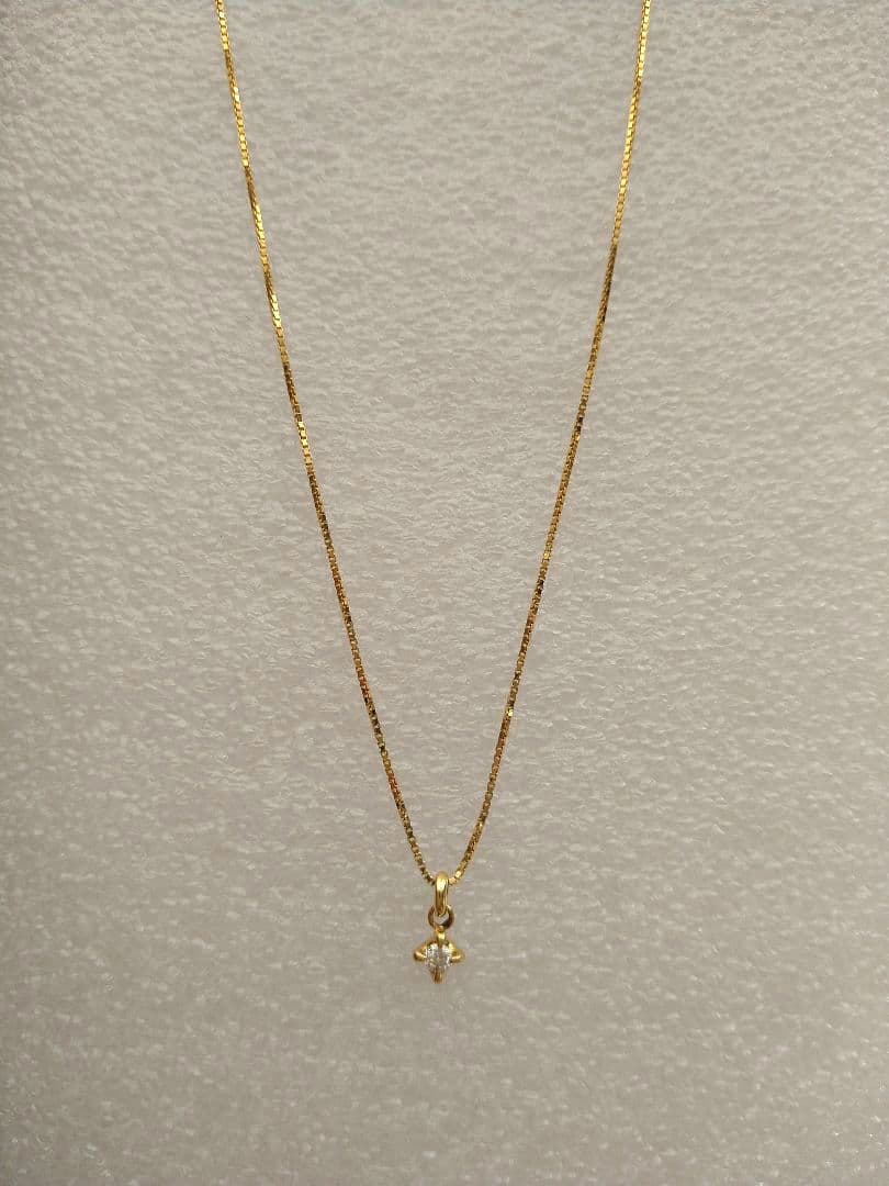 agete K18 ダイヤモンド（0.05ct）ネックレス