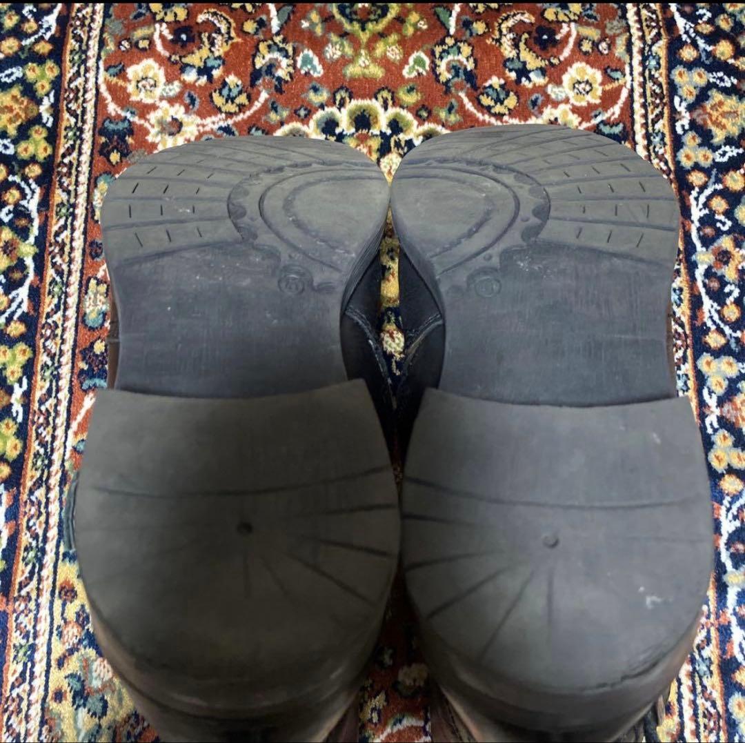 靴 Y2K black engineer boots