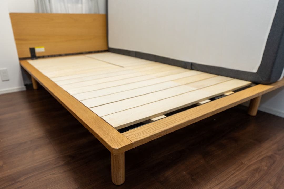 美品♪ 【無印良品】ベッドフレームオーク材 ダブル＋【Emma】マットレス