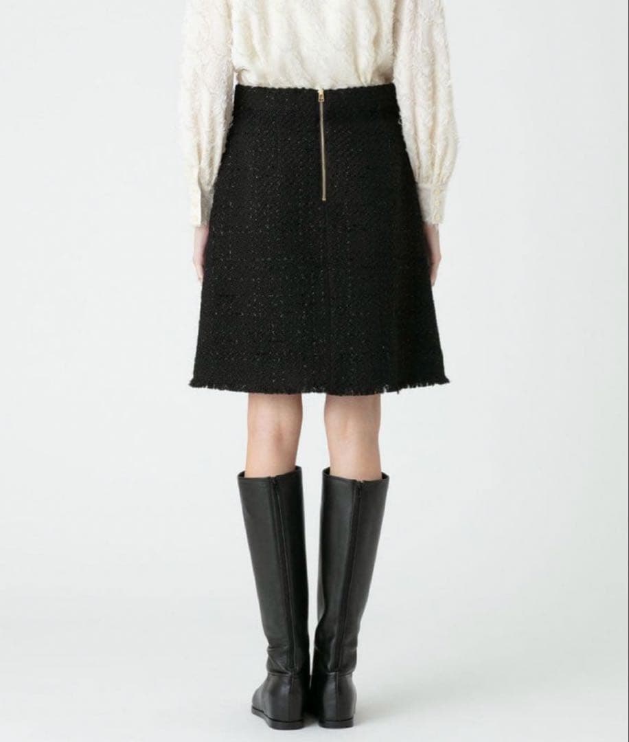 LOULOU WILLOUGHBY ジオリカラメツイードスカート S