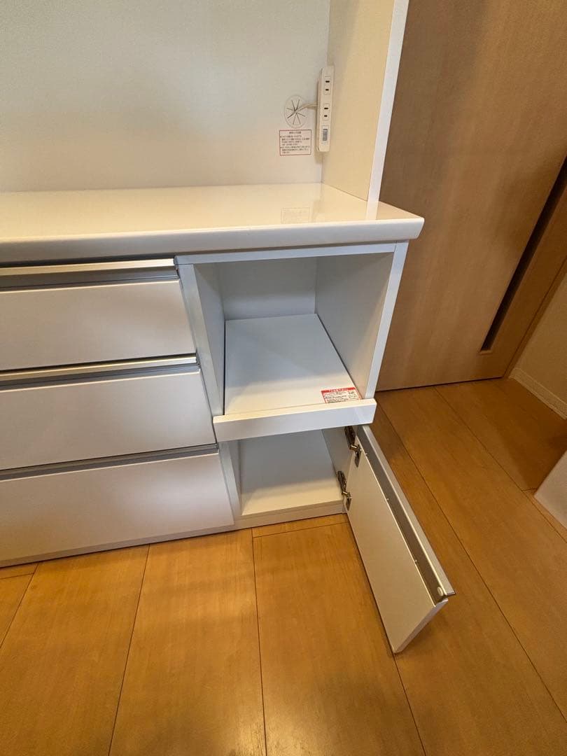 【美品】ニトリ　カップボード　ホワイトW120