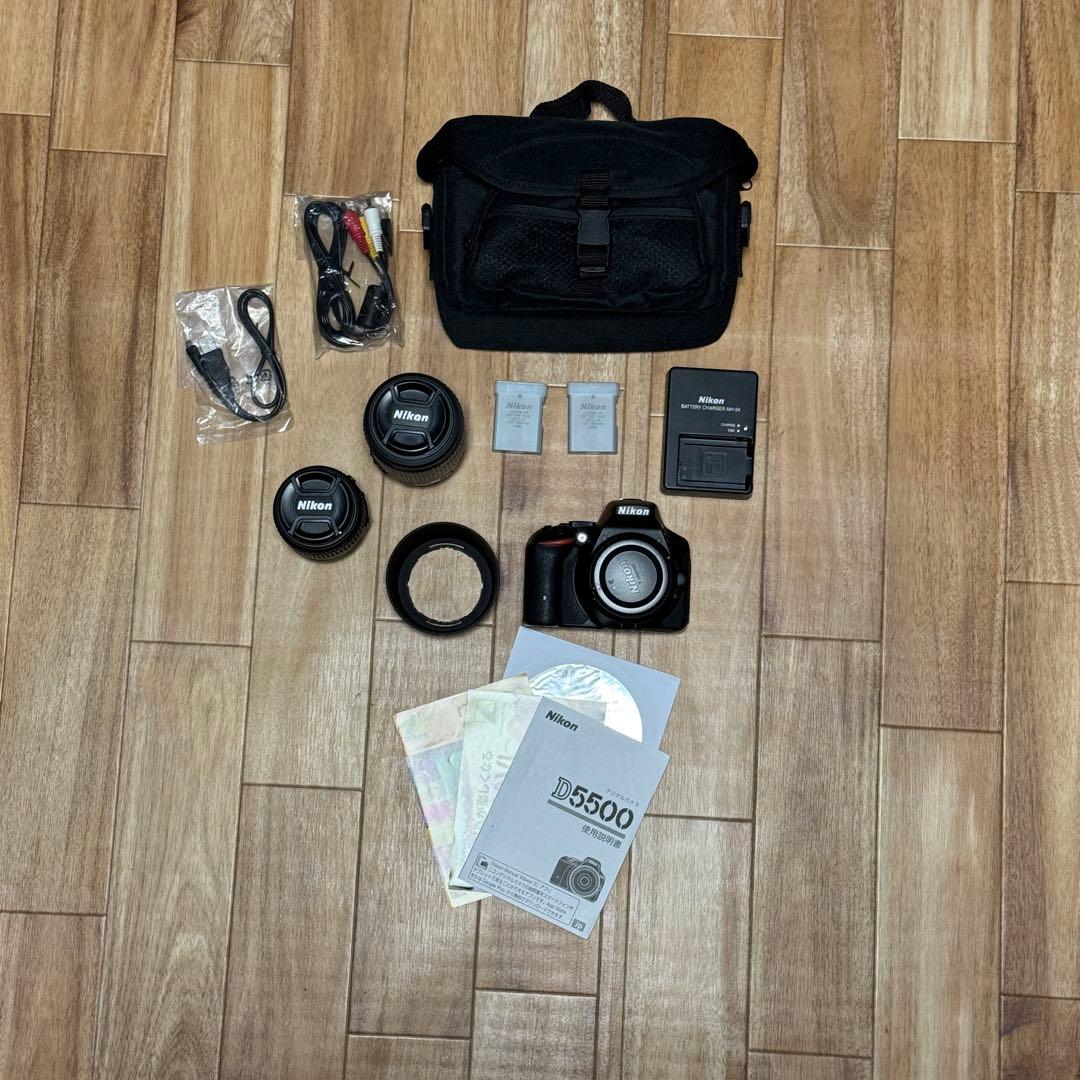 Nikon D5500 ダブルレンズセット 美品 バッグ付