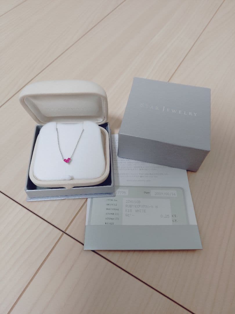 STAR JEWELRY◆ミステリアスハート◆スタージュエリー◆ルビー◆ネックレ