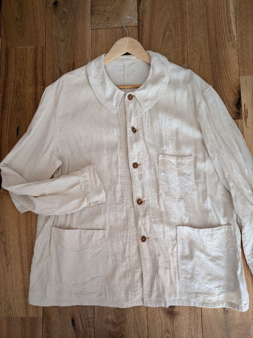 30s フレンチワークジャケット フレンチリネン ユーロワーク レア レプリカ
