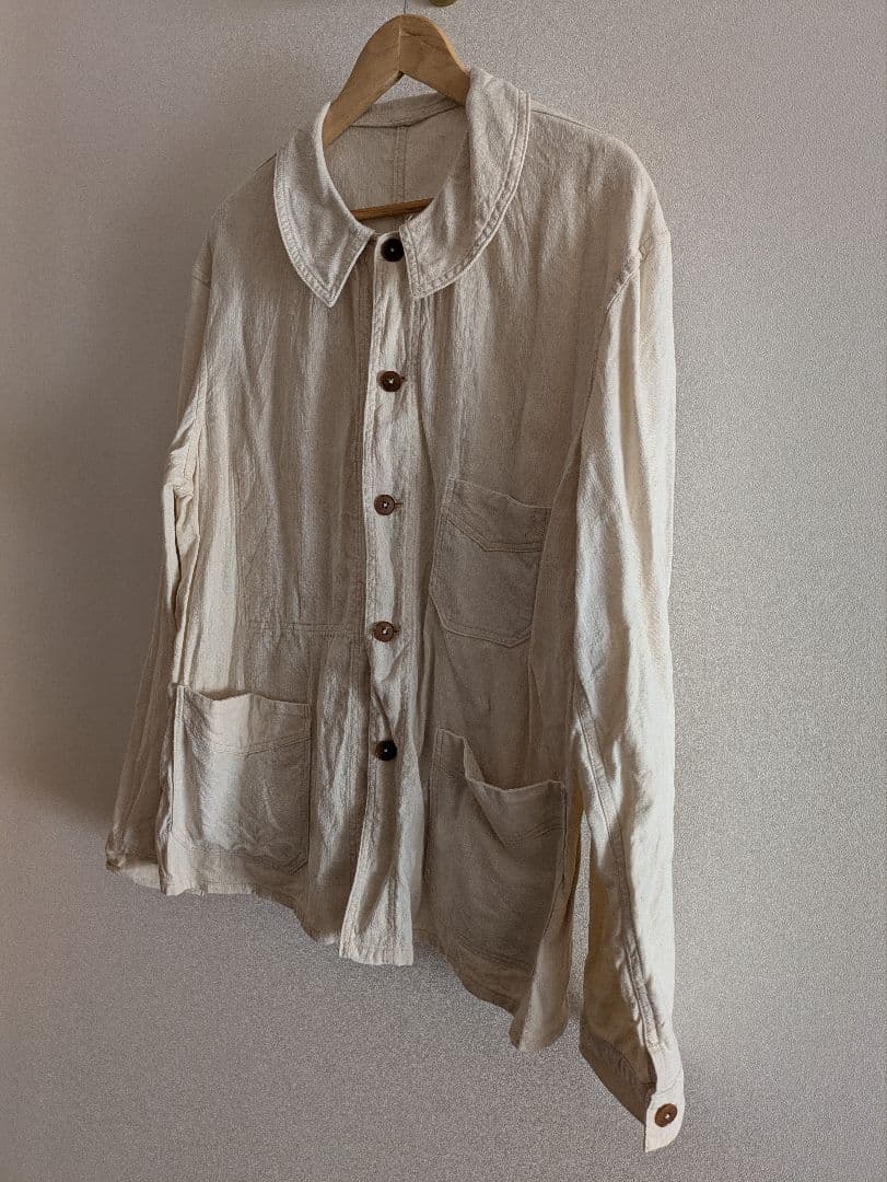 30s フレンチワークジャケット フレンチリネン ユーロワーク レア レプリカ