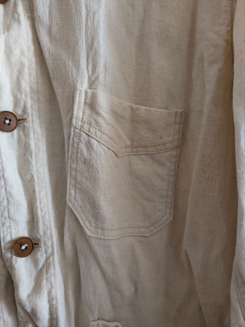 30s フレンチワークジャケット フレンチリネン ユーロワーク レア レプリカ