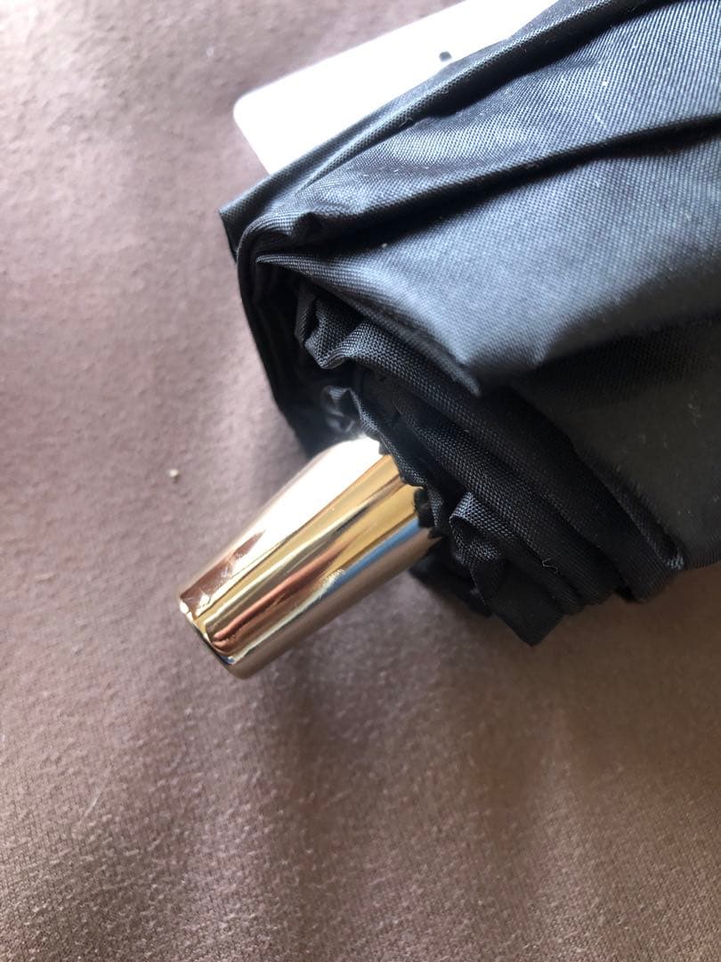 新品　Mila Schon 晴雨兼用傘　折りたたみ日傘　フリル 黒　ブラック