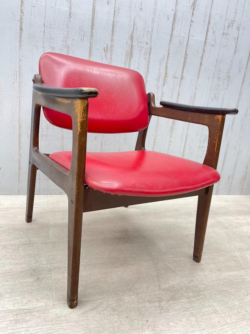 富士ファニチア アームチェア 安楽椅子 ミッドセンチュリー ダイニングチェア