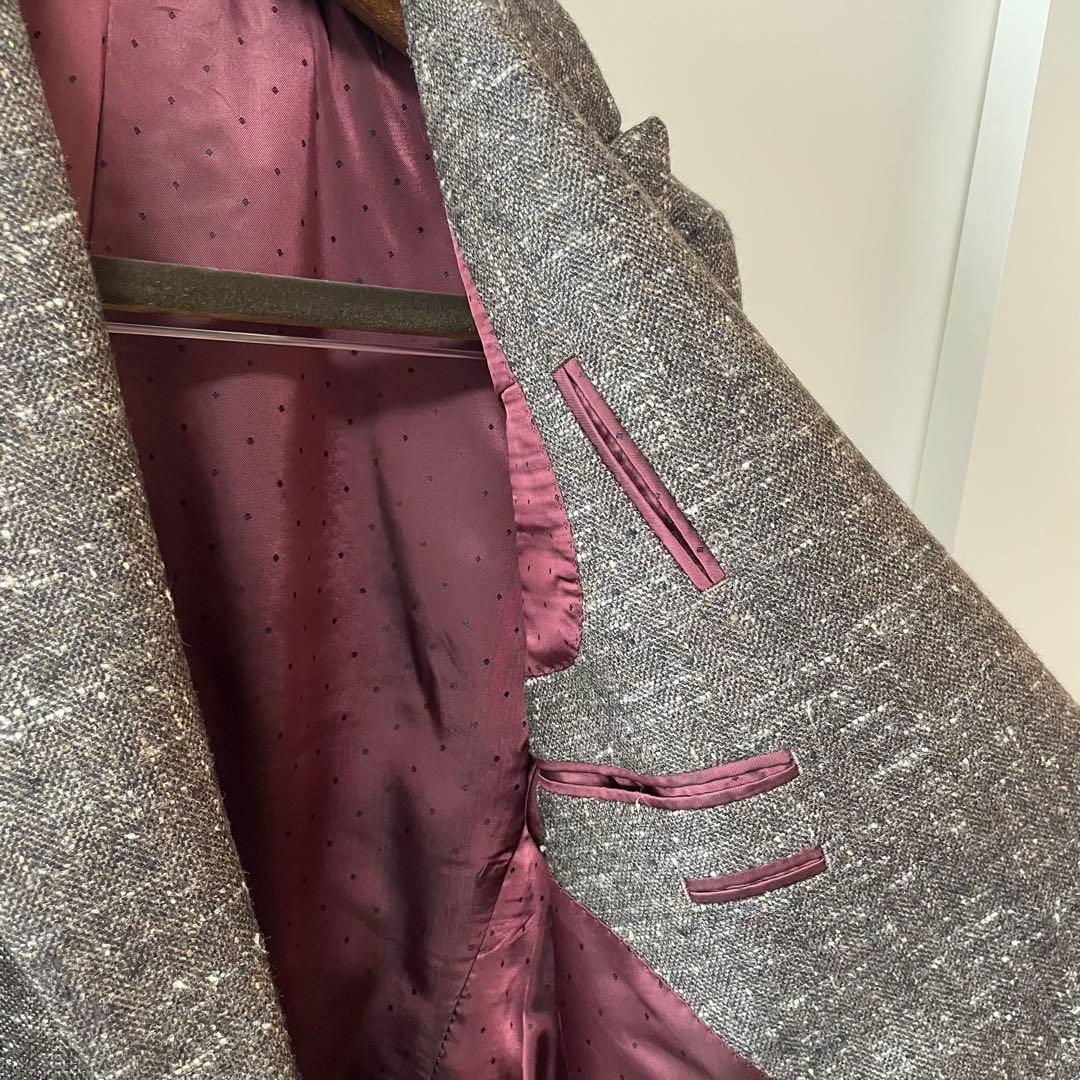 【極美品】E.THOMAS生地　ダブルジャケット(オーダー)