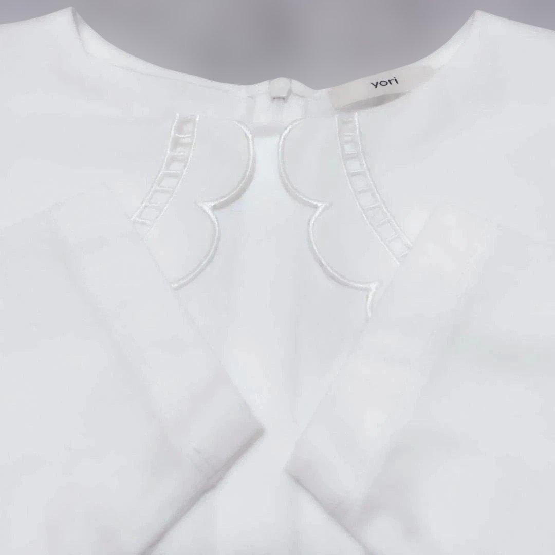 yori ヨリ スカラップカラー ロンTee